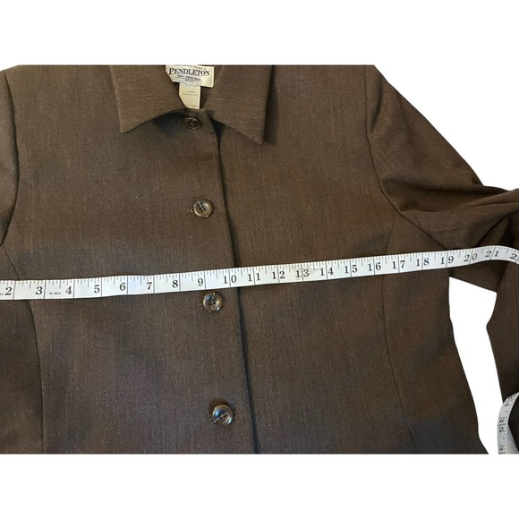 Pendleton Vintage Blazer Button Up High Neck Virgin Wool Women’s Petite Small - Picture 5 of 7